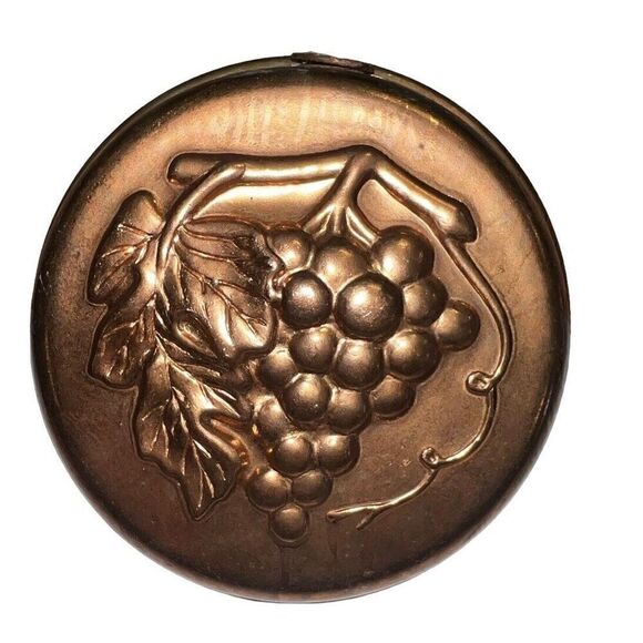 Vintage Copper Tin Grape Mold 5” Decorative Wall Hanging Cottage Core Boho - Picture 1 of 4
